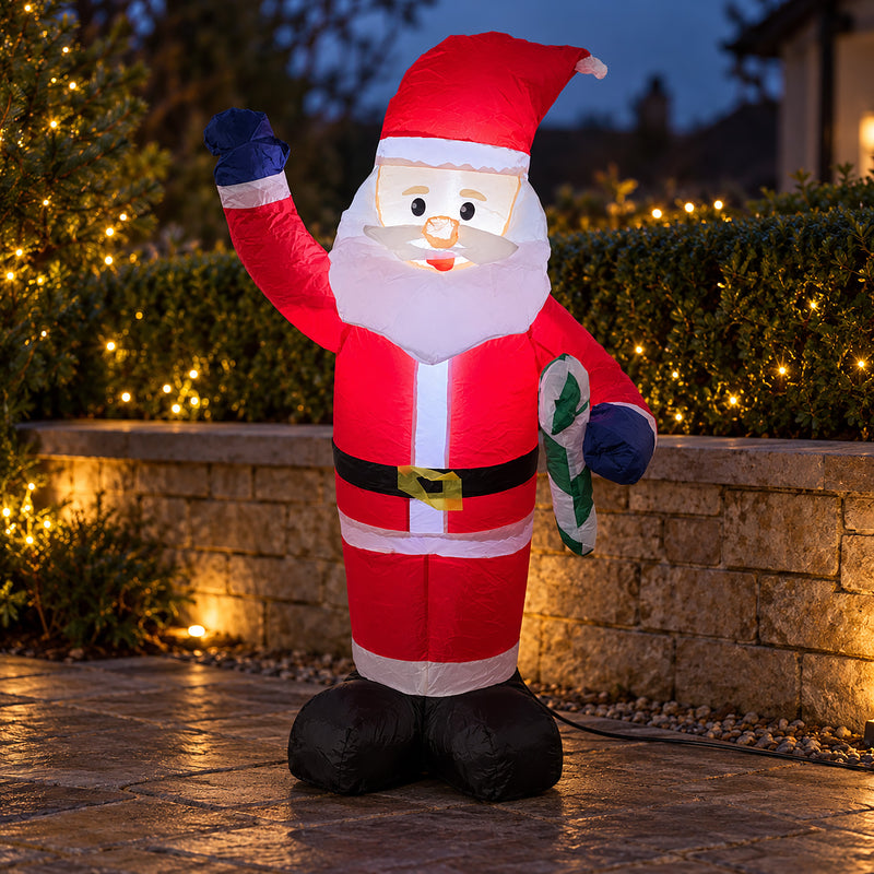 Inflatable Light Up Santa Figure 1.2m