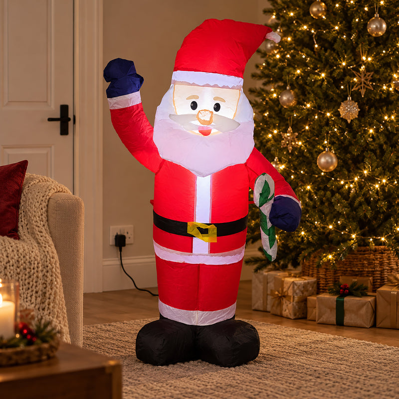 Inflatable Light Up Santa Figure 1.2m