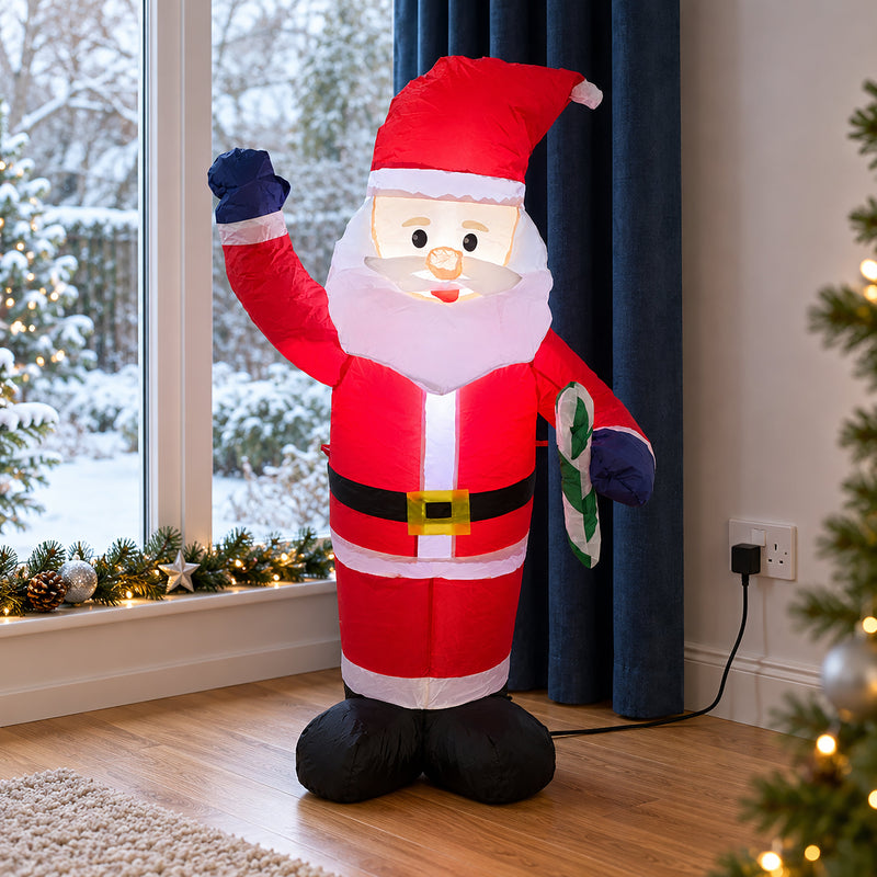 Inflatable Light Up Santa Figure 1.2m