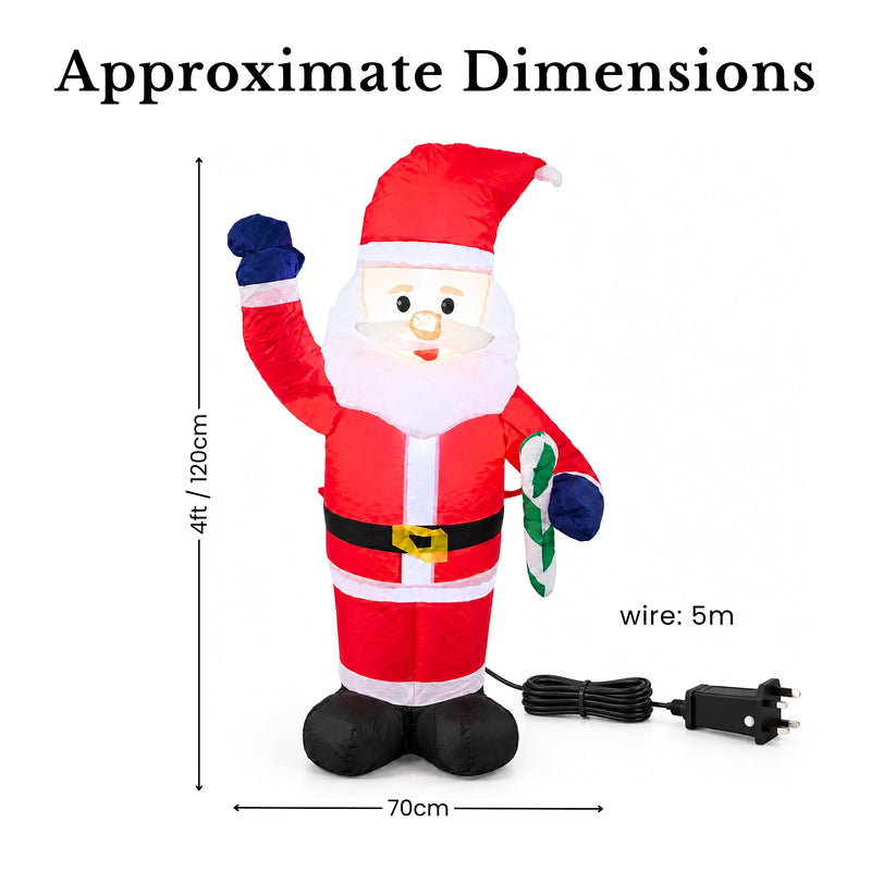 Inflatable Light Up Santa Figure 1.2m