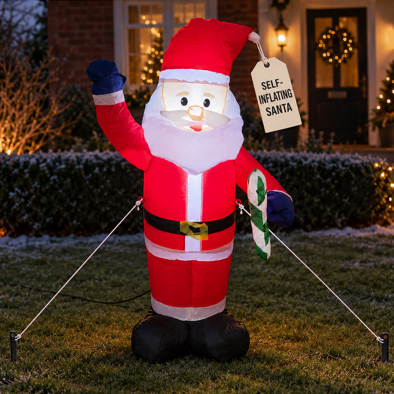 Inflatable Light Up Santa Figure 1.2m