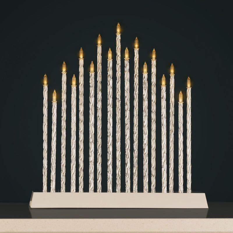 Christmas 17 LED Pipe Twisted Candle Bridge