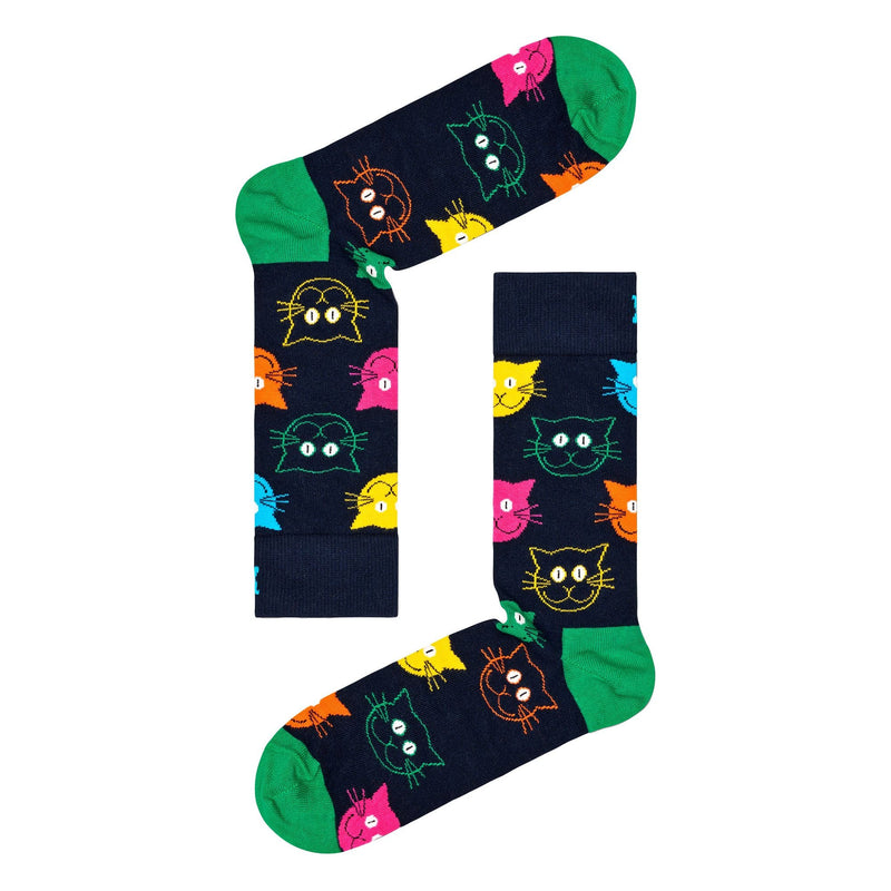 3 Pack Mens & Ladies Mixed Cat Socks Gift Set