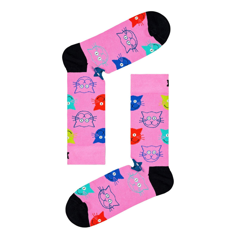 3 Pack Mens & Ladies Mixed Cat Socks Gift Set