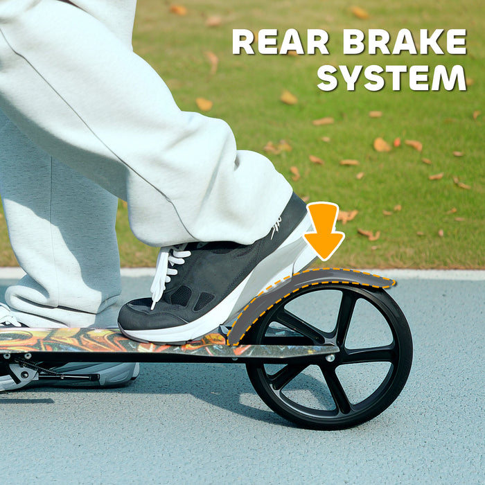 AIYAPLAY Kids Scooter, Foldable Kick Scooter w/ Adjustable Handlebar, Black