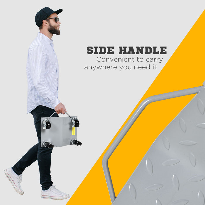 DURHAND 2PCS 680kg Car Wheel Dollies with Swivel Casters, Wheel Dolly, Grey