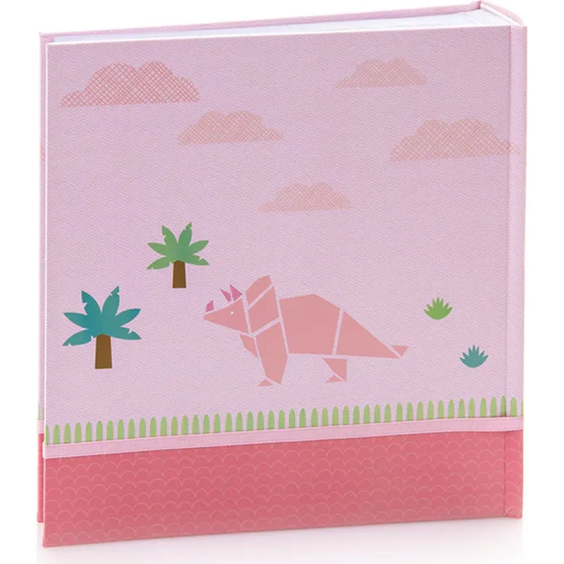 Kenro KUSSO Dinosaur Series Baby Album for 200 6x4" Photos - Pink
