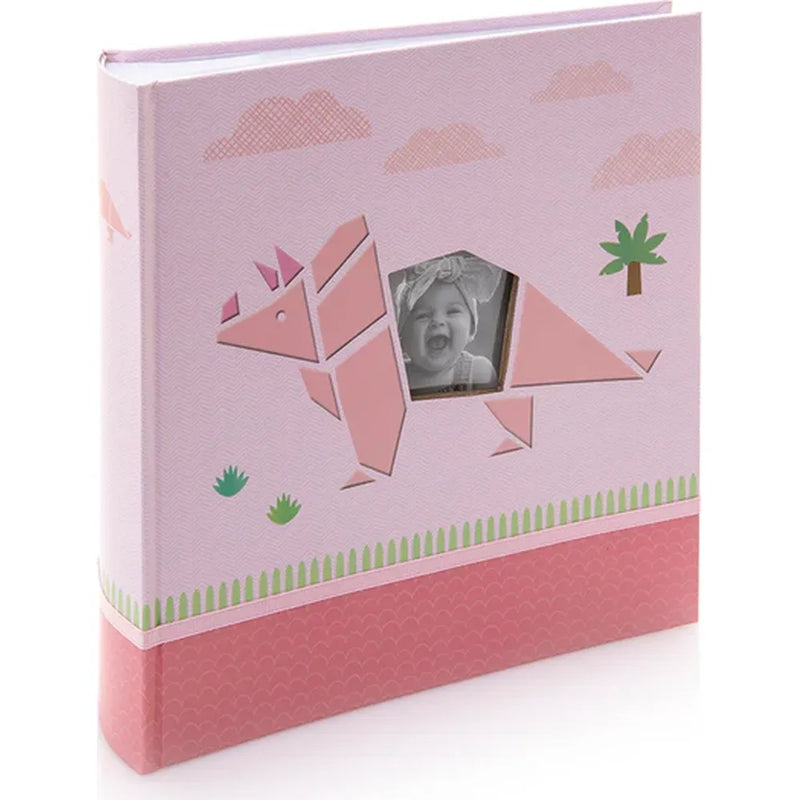 Kenro KUSSO Dinosaur Series Baby Album for 200 6x4" Photos - Pink
