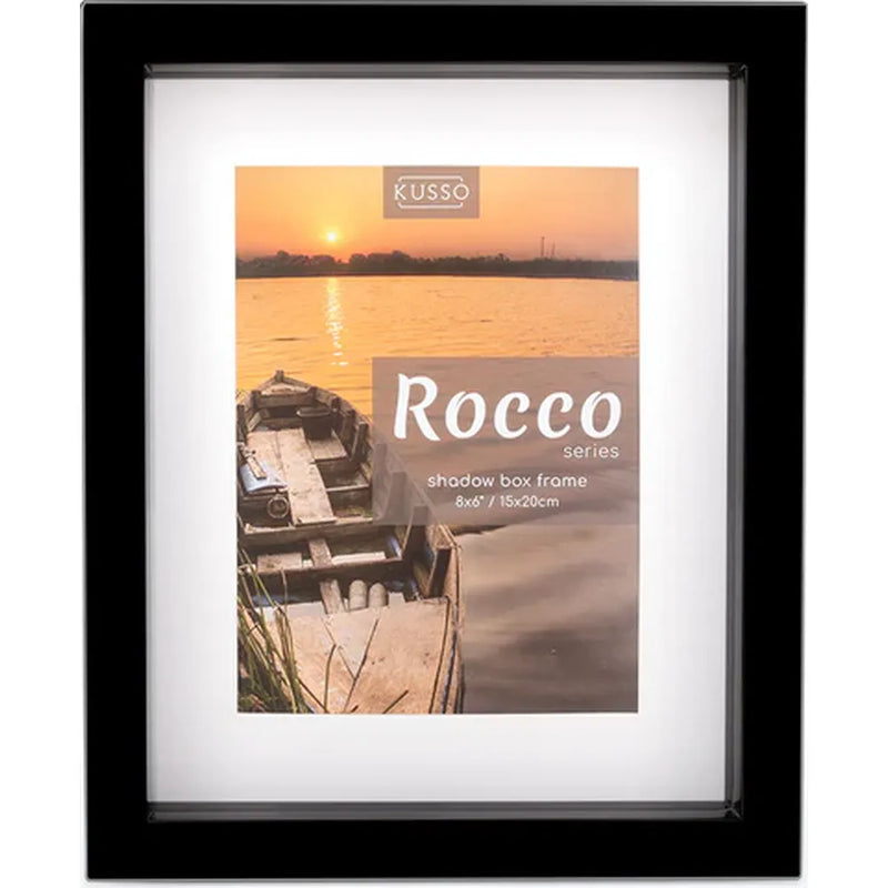 Kenro Rocco Shadow Box 8x6 Photo Frame - Black