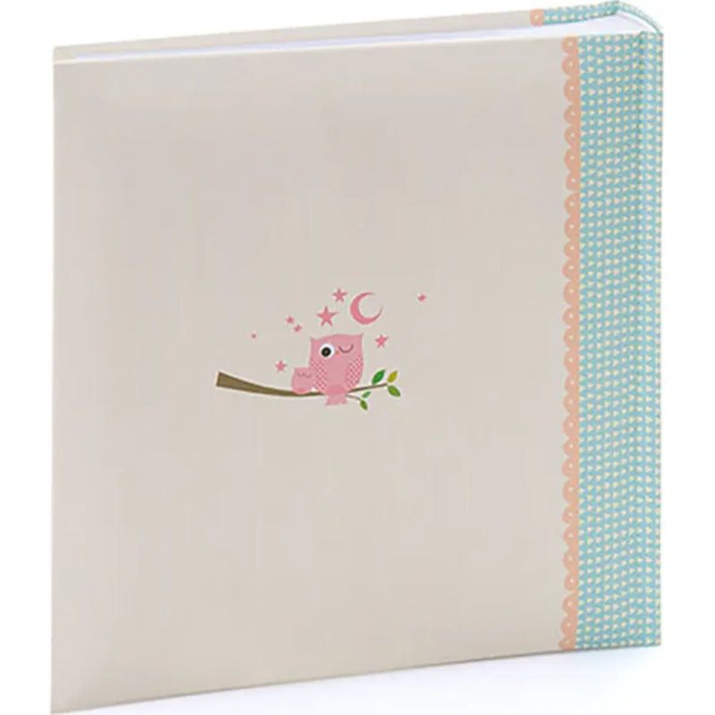 Kenro KUSSO Sleepy Owl Baby Album for 200 6x4" Photos - Pink