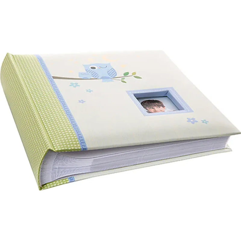 Kenro KUSSO Sleepy Owl Baby Album for 200 6x4" Photos - Blue