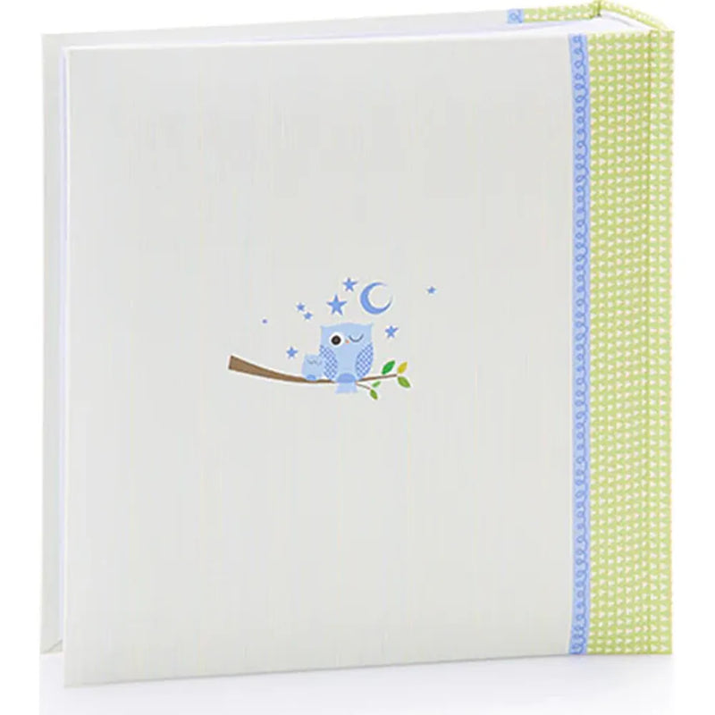 Kenro KUSSO Sleepy Owl Baby Album for 200 6x4" Photos - Blue