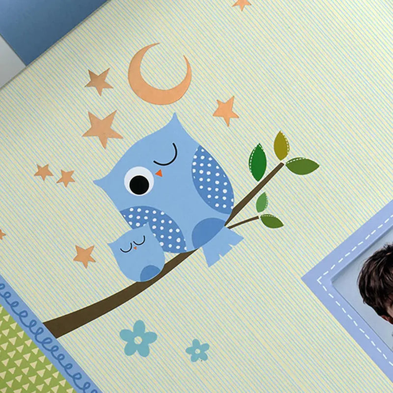 Kenro KUSSO Sleepy Owl Baby Album for 200 6x4" Photos - Blue