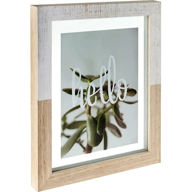 Kenro Terrino 7x5 Floating Photo Frame - White/Natural