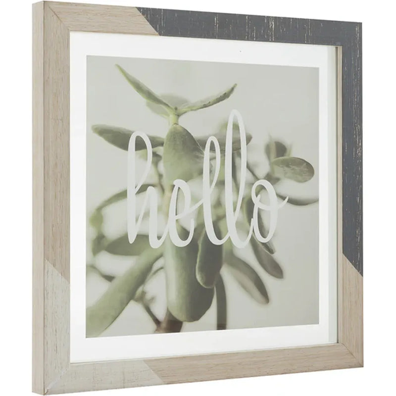 Kenro Terrino 6x6 Floating Photo Frame - White/Natural/Grey