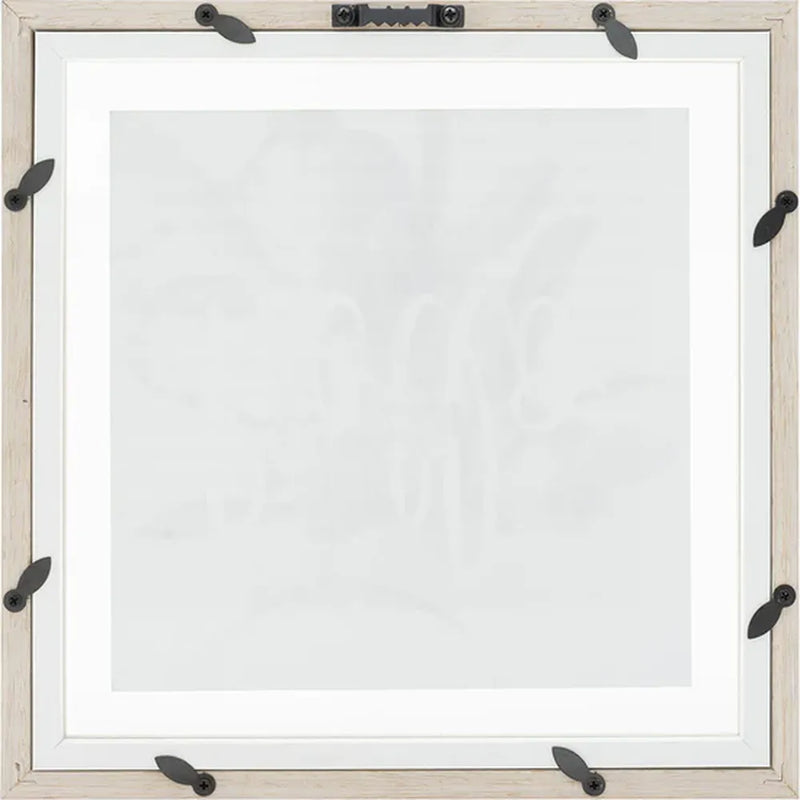 Kenro Terrino 8x8 Floating Photo Frame - White/Natural/Grey