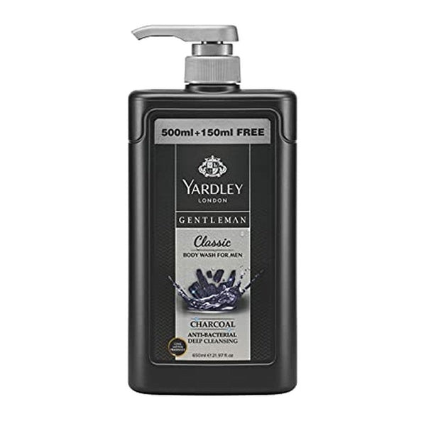 Yardley Gentleman Classic Charcoal Antibacterial Body Wash 650ml