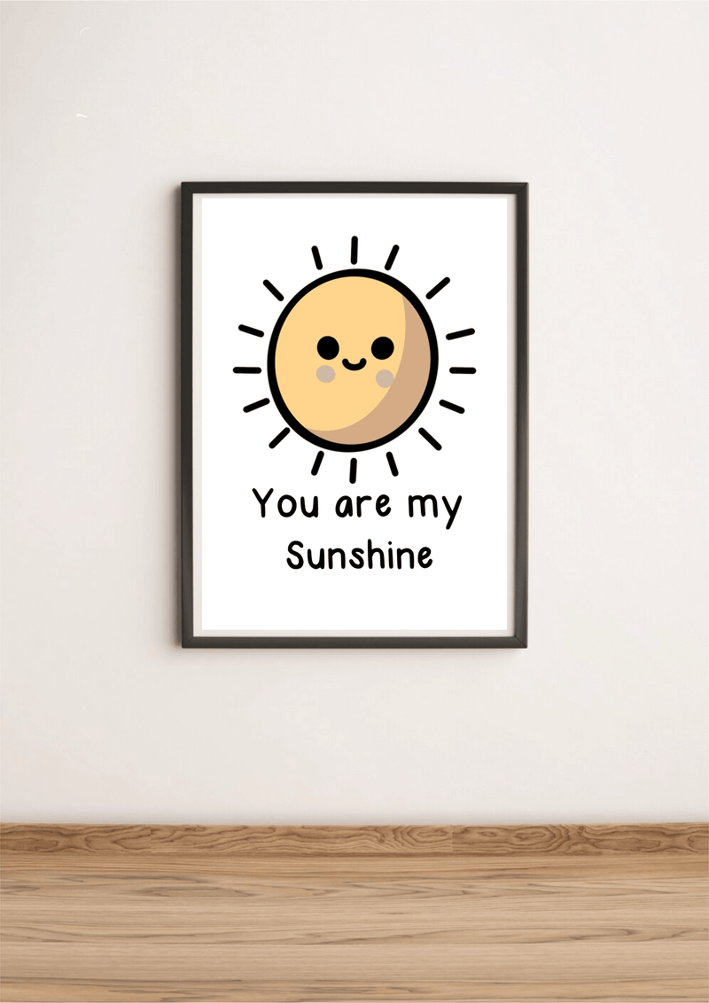 You Are My Sunshine – Cheerful Cartoon Art Print