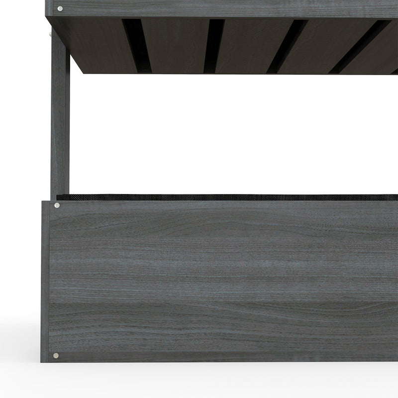 Outsunny Raised Garden Bed Wooden Plant Stand Grey