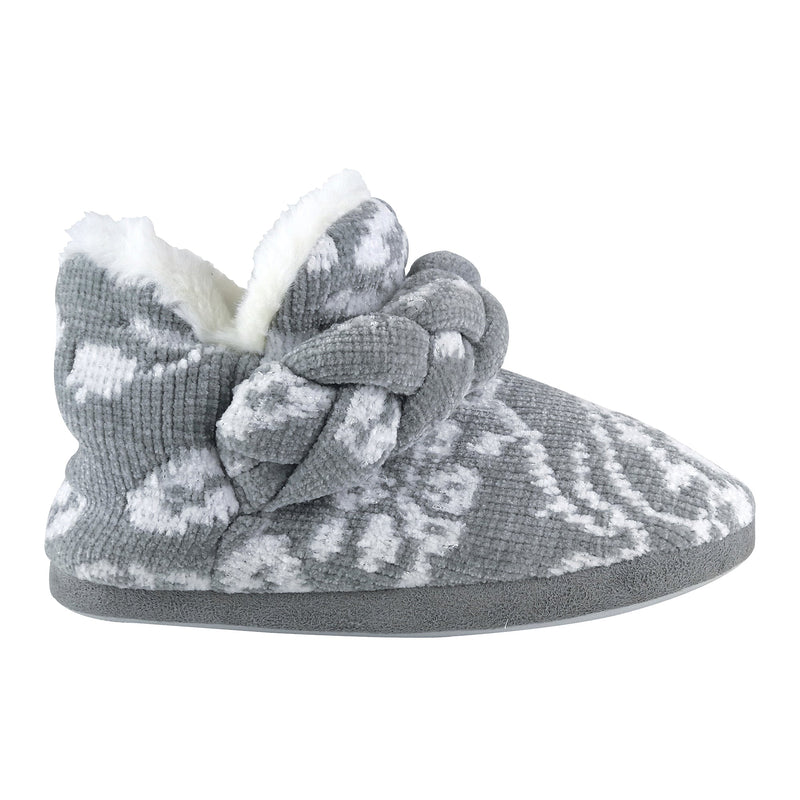 Ladies Knitted Warm Fleece Plush Slipper Boots (6 Sizes)