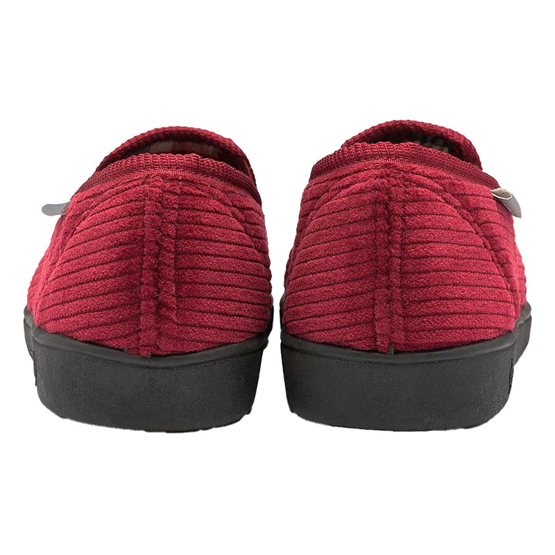 Mens Tartan Lined Slippers With Memory Foam