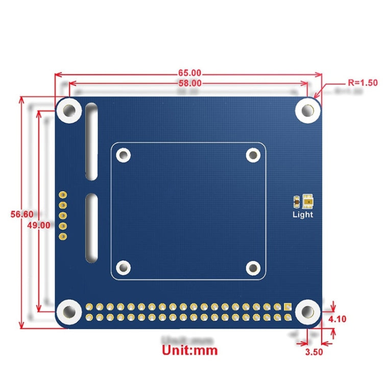 Waveshare 2-DOF Pan-Tilt HAT for Raspberry Pi, Light Intensity Sensing, I2C Interface, 16138
