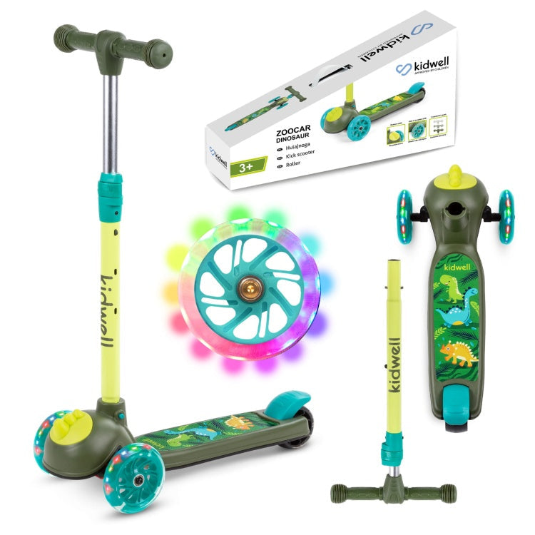 Kidwell ZOOCAR Deer 3-Wheel Balance Scooter with LED Light-Up Wheels – Kids Ages 3+