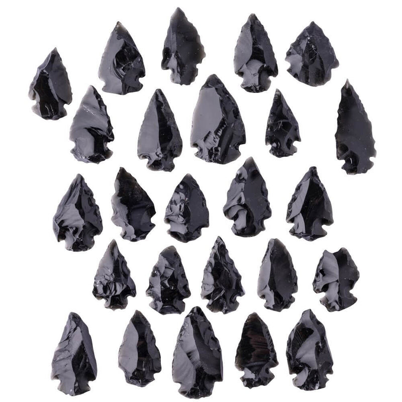 Obsidian Arrowhead Natural Volcanic Glass Collectible Crystal