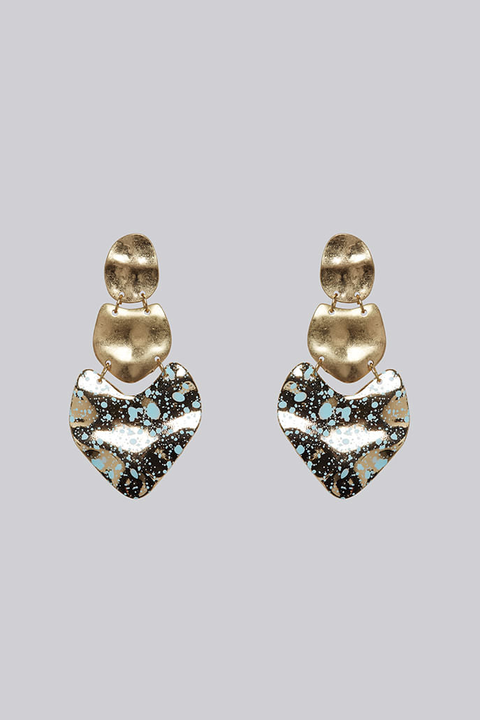 Asher Gold Large Pendant Earrings