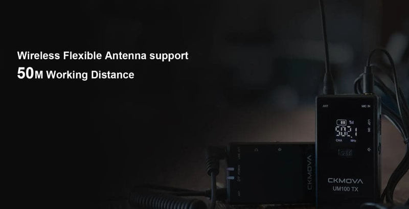 Maplin CKMOVA UM100 UHF Wireless Microphone Kit with 1x Transmitter & 1x Receiver