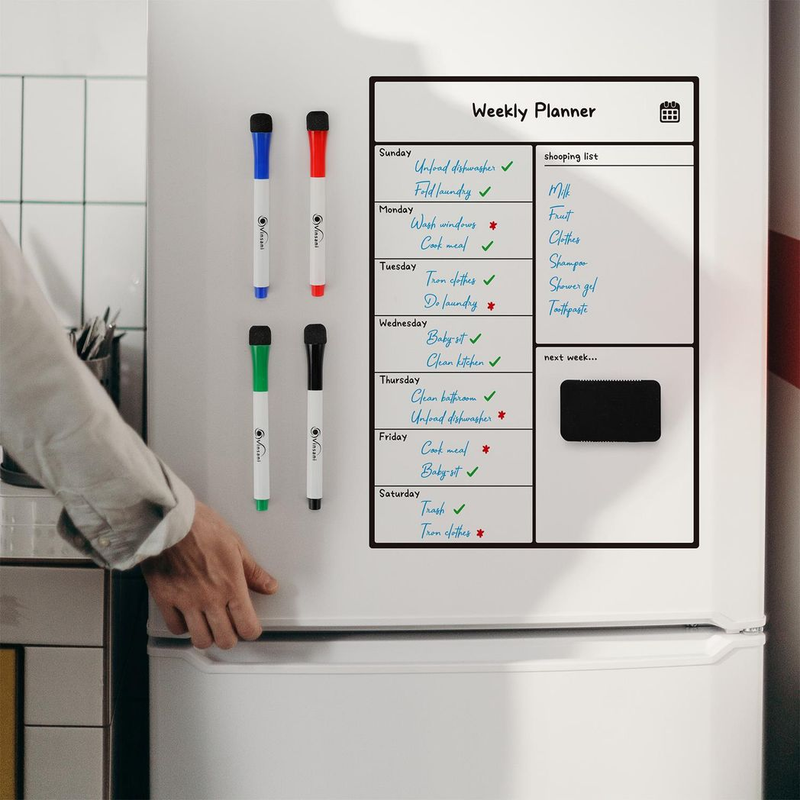 Vinsani Weekly Planner 4 Markers & Eraser 0000146