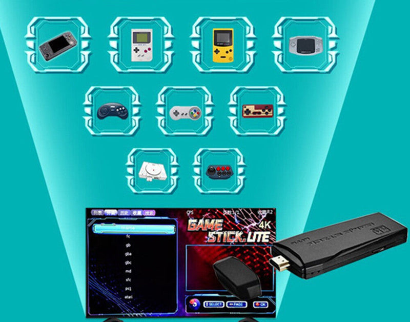 Retro Video Game Console 20,000+ Games 2 Wireless Controllers 4K HDMI Gaming