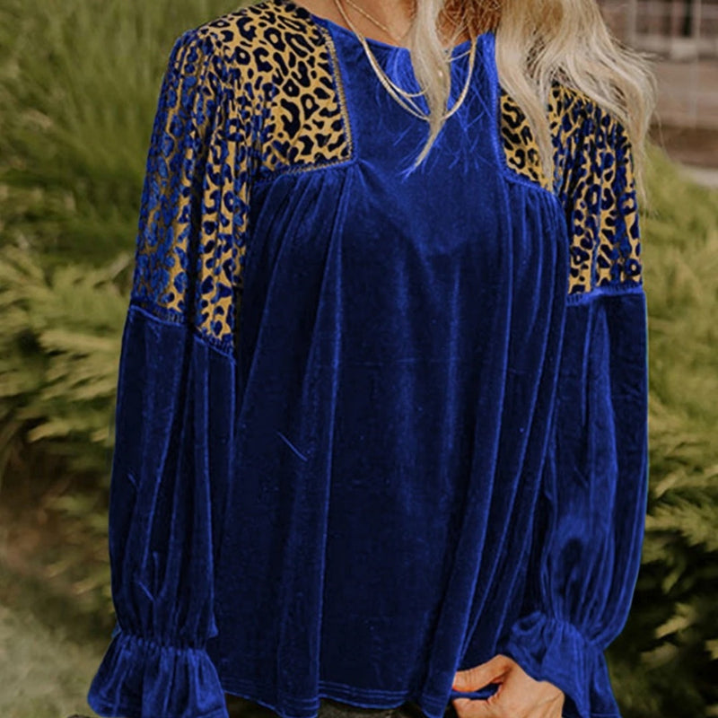 Women's Loose-fitting, Casual, Versatile Velvet Top
