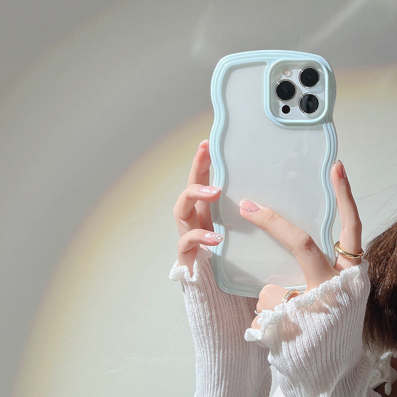 Wave Edge iPhone Case - Soft TPU Protective Cover with 3D Buttons | Candy Colors