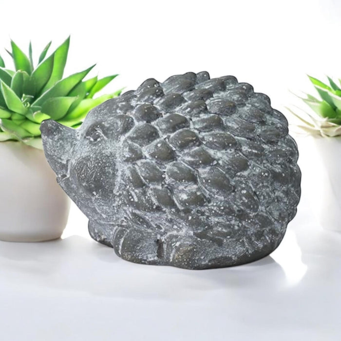 10CM GREY CEMENT HEDGEHOG