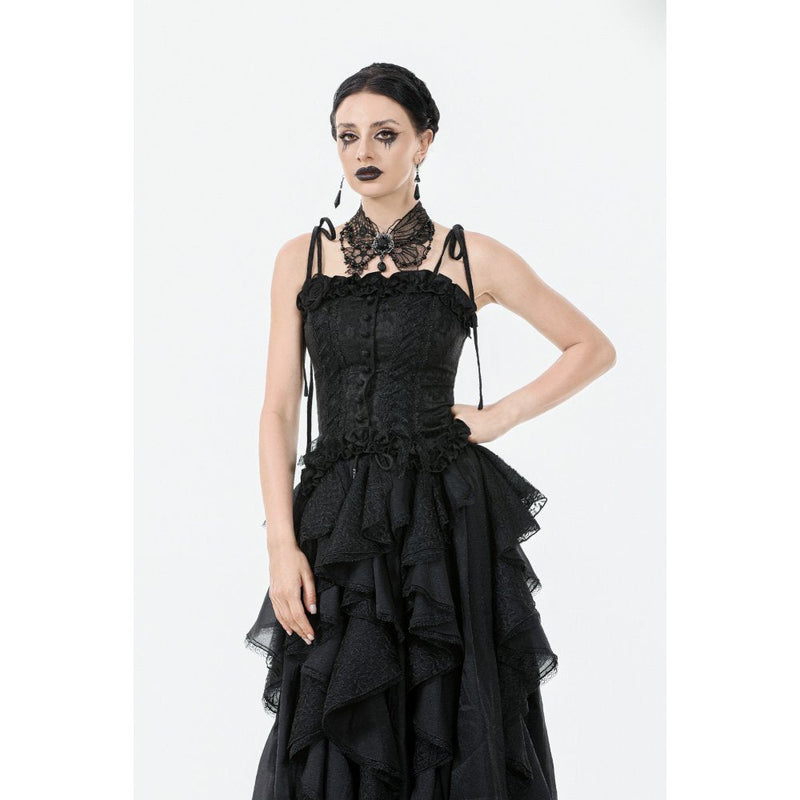 Dark in Love Lysandra Butterfly Lace Beaded Collar