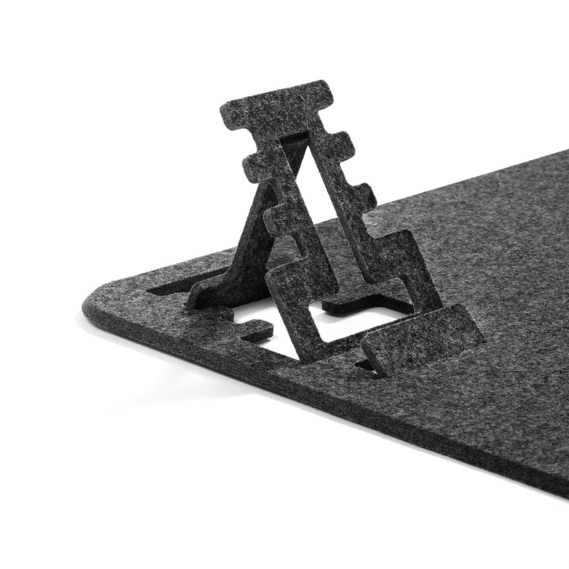 Durable Premium Soft Felt Desk Mat | with Fold Out Phone Holder | 70 x 33 cm