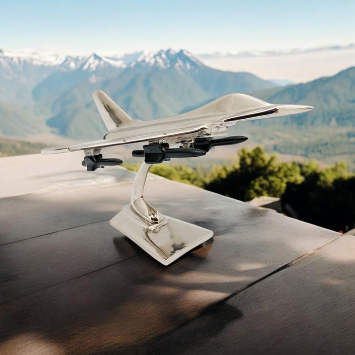 9" NICKEL PLATED MODEL PLANE