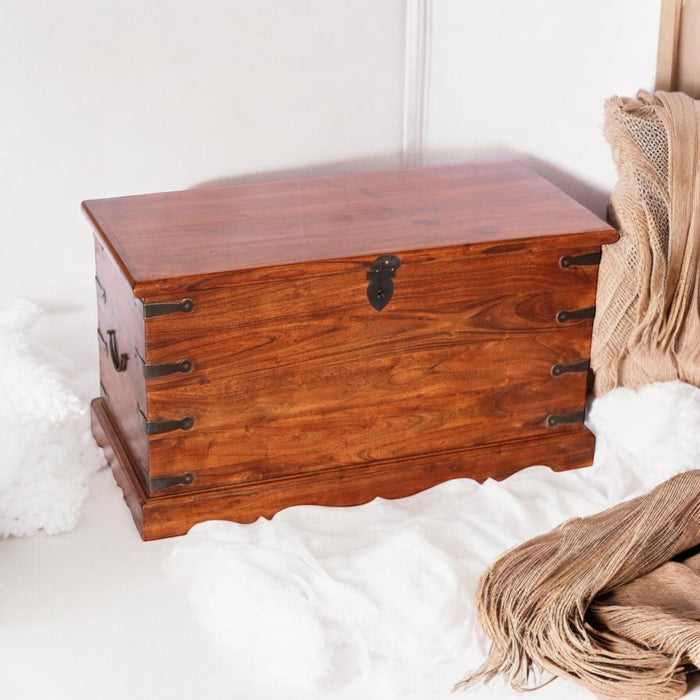 90CM WOODEN CHEST