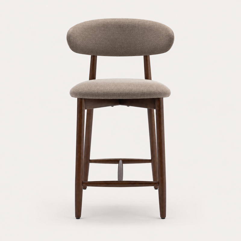 Henley Set of 2 Scandi Camel Bar Stool