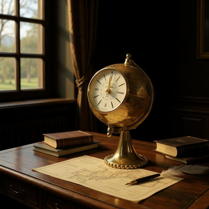 TABLE CLOCK GLOBE DESIGN