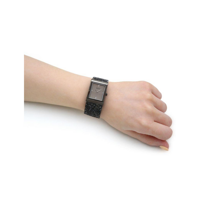 Seksy Rocks® Ladies Watch Grey Case & Leather Strap with Grey Dial 2654