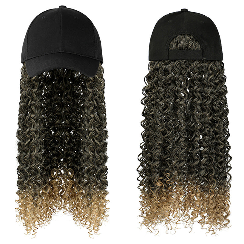 Women's Natural-Look Wig with Hat