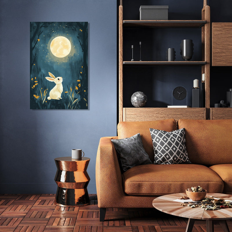Moonlit Rabbit Canvas