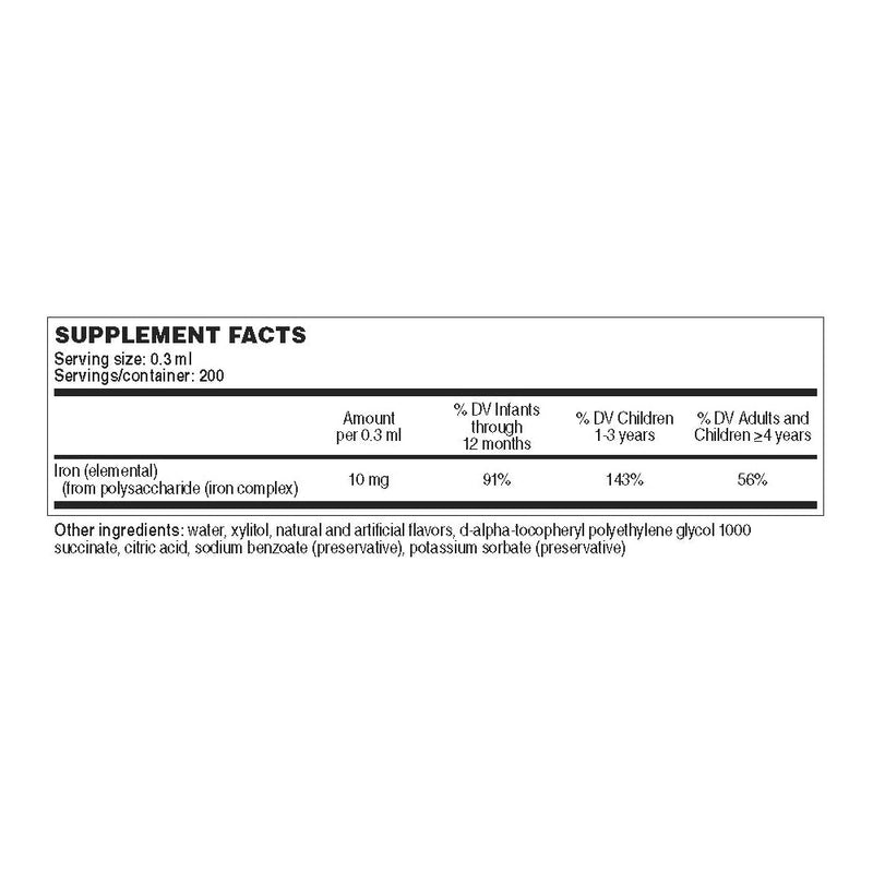 A.C. Grace Iron Up – Liquid Iron Supplement with Grape Flavor, 2 fl oz (60 ml)