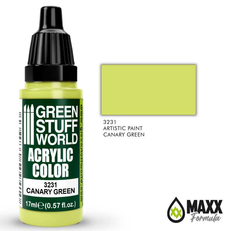 Green Stuff World Acrylic Color Paint - CANARY GREEN 17ml