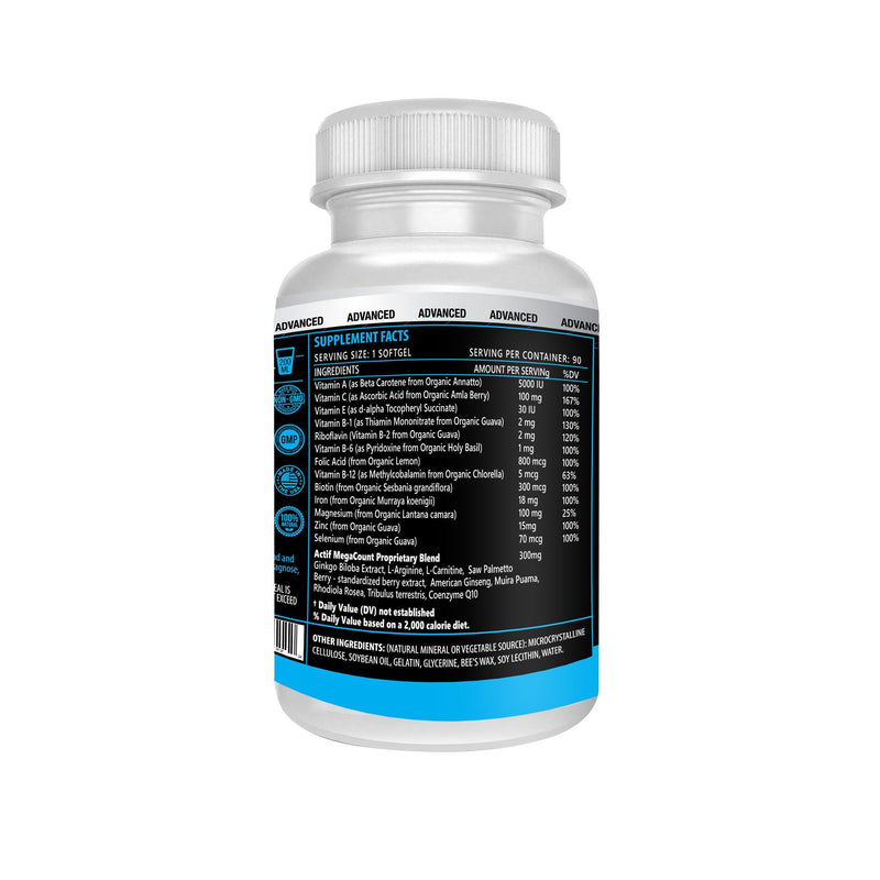 ACTIF MegaCount for Men - Maximum Fertility Support & Sperm Count Booster | 90 Softgels, USA Made, Non-GMO