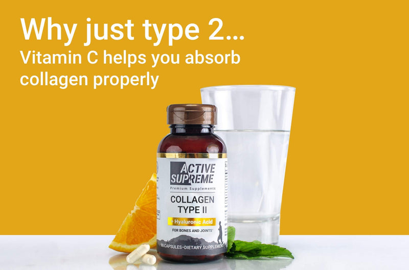 Active Supreme Collagen Type 2 3 Pack for Joints | Grass-Fed Beef + Vitamin C & HA