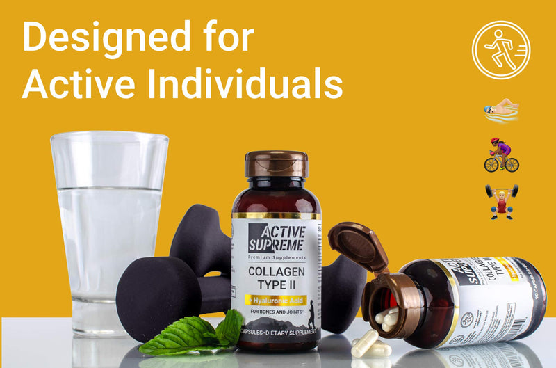 Active Supreme Collagen Type 2 3 Pack for Joints | Grass-Fed Beef + Vitamin C & HA