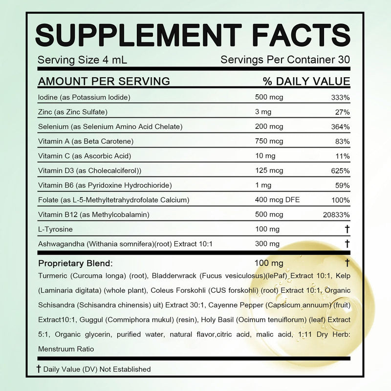 Actora Thyroid Support Liquid Drops – Berry Drop for Hormone Balance & Energy 120ml